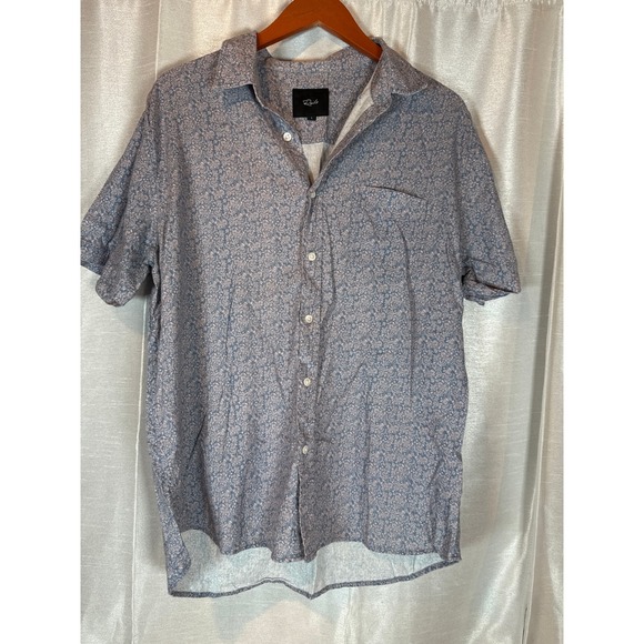 Rails Men's Large Floral Print Short Sleeve Button Down Shirt Casual - Picture 1 of 4